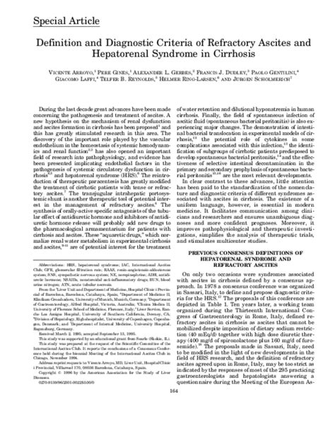 (PDF) Definition and diagnostic criteria of refractory ascites and ...