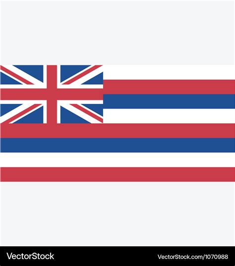 Hawaiian state flag Royalty Free Vector Image - VectorStock