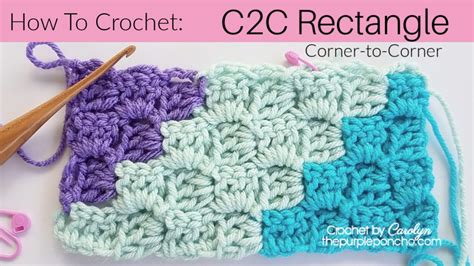 Crochet Corner-to-Corner Scrap Yarn Blanket - Free Pattern - The Purple Poncho