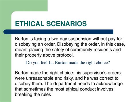 PPT - ETHICAL SCENARIOS PowerPoint Presentation, free download - ID:267015