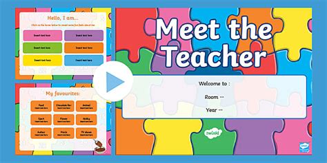 Meet the Teacher PowerPoint | Back to School Activities