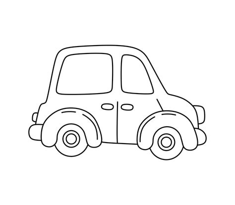 Car Black and White Vector Illustration Coloring Book for Kids 22919568 ...