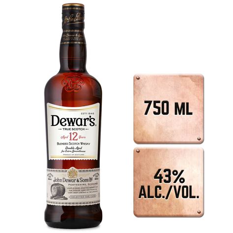 Dewar's 12 Year Old Blended Scotch Whisky, 43% ABV, 750ml | Shop Today ...