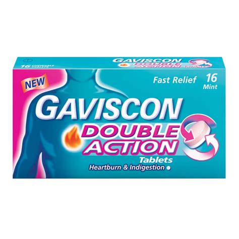 Jual Obat Maag Gaviscon Singapore Double Action Isi 16 Tablet Obat Asam ...