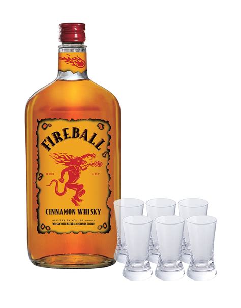 Fireball Whisky with Shot Glasses | Buy Online or Send as a Gift | ReserveBar