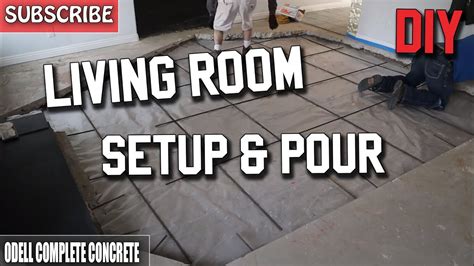 How to Pour a Concrete Living Room Floor (DIY) - YouTube