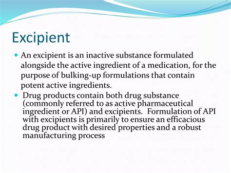 Excipients | PPT