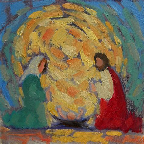 Painting Daily Heidi Malott Original Art: Christmas "The Holy Family" II Nativity Scene ...