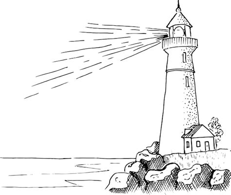 Premium Vector | Lighthouse outline