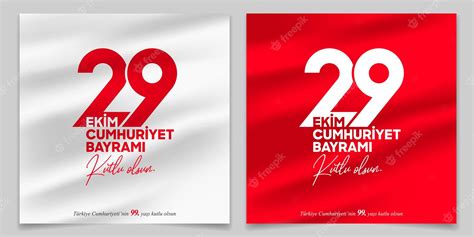 Premium Vector | 29 ekim cumhuriyet bayrami kutlu olsun (translation 29 ...