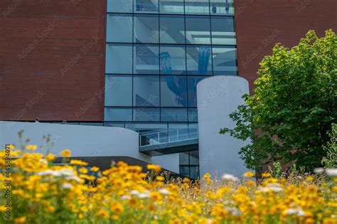 Aarhus, Denmark July 17, 2021 The ARoS art museum in downtown and the ...