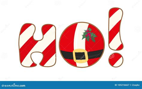 Christmas Icon. Ho-ho-ho Sign Set on White Background. Merry Santa ...