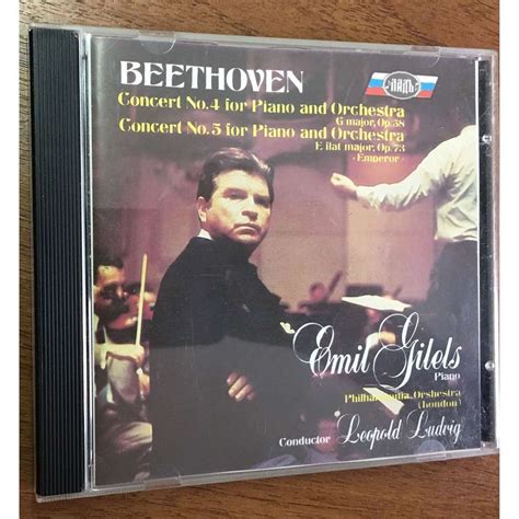 Beethoven piano concertos nos 4, 5 by Emil Gilels, Piano, CD with non ...