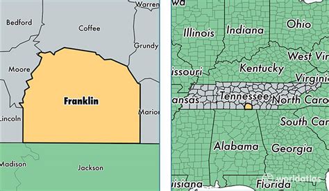 Franklin County Tn Map | Cities And Towns Map