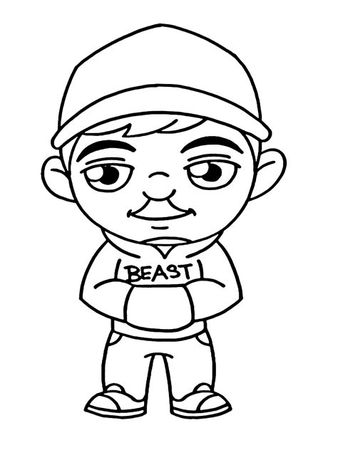 Mr Beast Coloring Pages - Coloring Pages For Kids And Adults | Beast ...