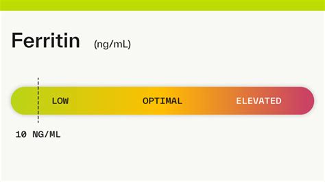 Ferritin: 10 ng/mL