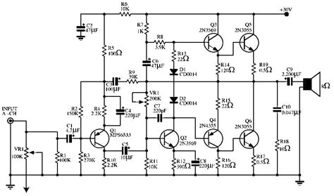 Audio power amplifier circuit- 140 W - Simple Schematic Collection ...