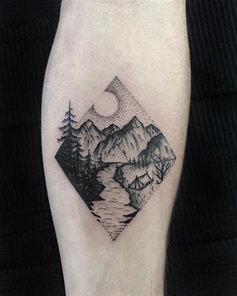 mountain silhouette tattoo - Google Search | Triangle tattoos, Tattoos, Geometric tattoo