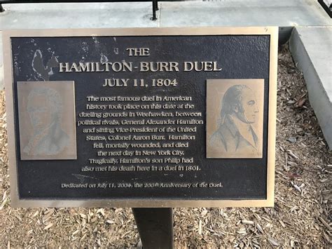 Read the Plaque - Hamilton-Burr Duel