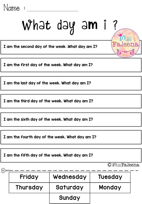 Days of The Week | Kindergarten lessons, English lessons for kids, English worksheets for kids