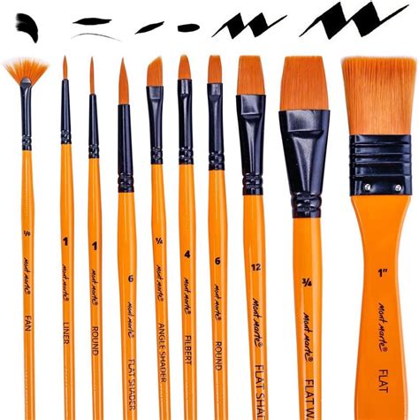 Mont Marte Art Paint Brushes Set, Acrylic, 11 Pieces: Amazon.ca: Home ...