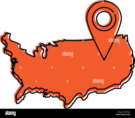 Usa map outline hi-res stock photography and images - Alamy