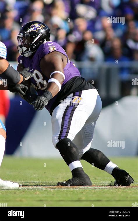 Baltimore Ravens defensive tackle Michael Pierce (58) runs during an ...