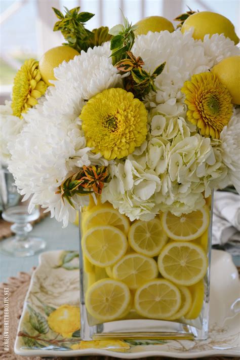 All Abuzz: Lemons and Bees Flower Arrangement and Tablescape | Flower ...