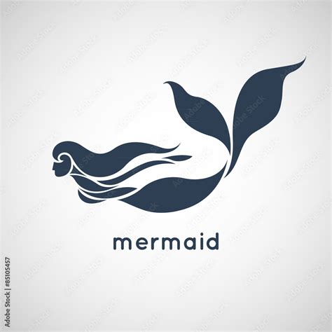 mermaid logo vector Stock Vector | Adobe Stock