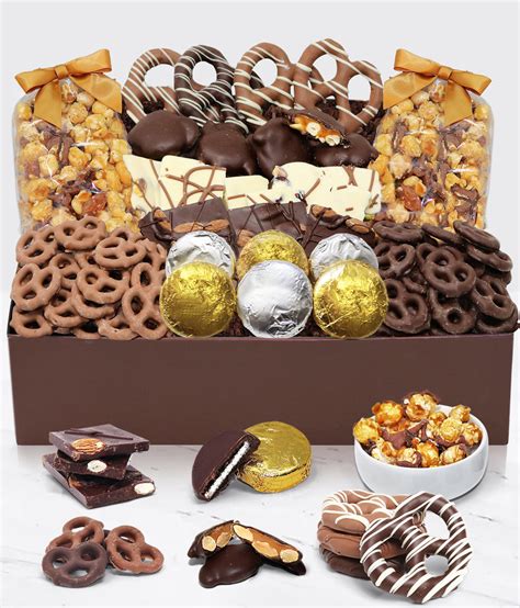 Sensational Belgian Chocolate Snack Gift Box Basket Tray | Chocolate Covered Company