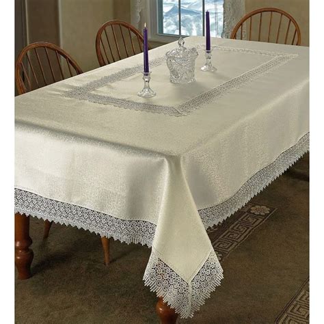 Treasure Macrame Lace Border Tablecloth | Lace tablecloth, Table cloth, Table linens