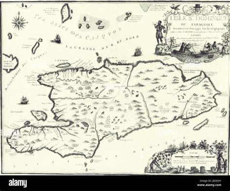 Map of Hispaniola Stock Photo - Alamy