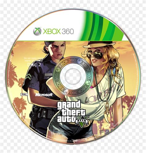 Gta V Disc 2 Box Cover - Gta 5 Xbox 360 Disco 1, HD Png Download ...