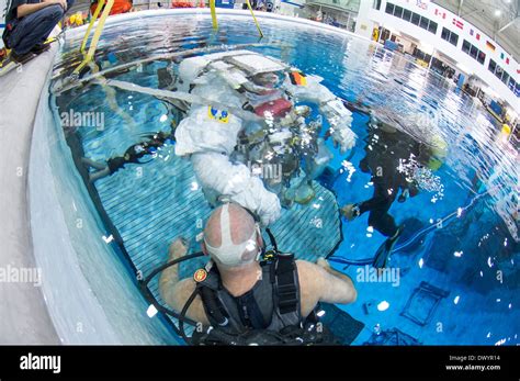 ESA astronaut Alexander Gerst during water weightlessness simulation ...