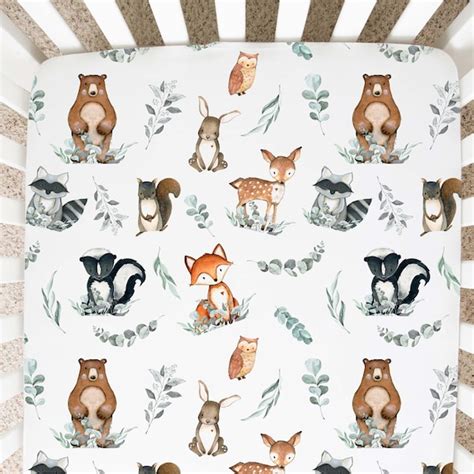 Woodland Nursery Bedding - Etsy