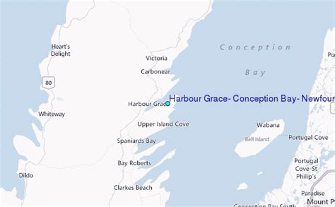 Harbour Grace, Conception Bay, Newfoundland Tide Station Location Guide