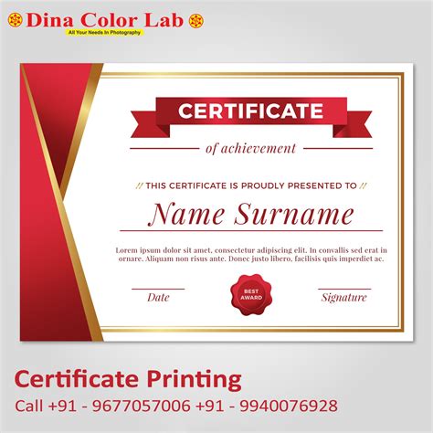 Certificate Printing | Certificate design, Certificate templates, Cool signatures