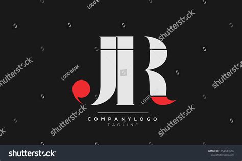 Jr Initials Monogram Letter Text Alphabet Stock Vector (Royalty Free ...