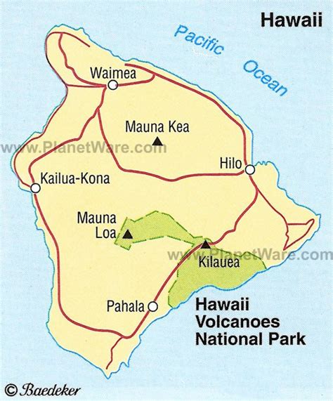 Map Of Hawaii Volcanoes National Park