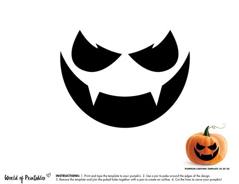 Scary Face Pumpkin Carving Patterns