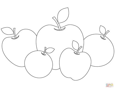 Gambar Apples Coloring Page Free Printable Pages Click View Version ...