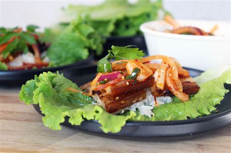 Korean Pork Belly Lettuce Wraps - Chu On This