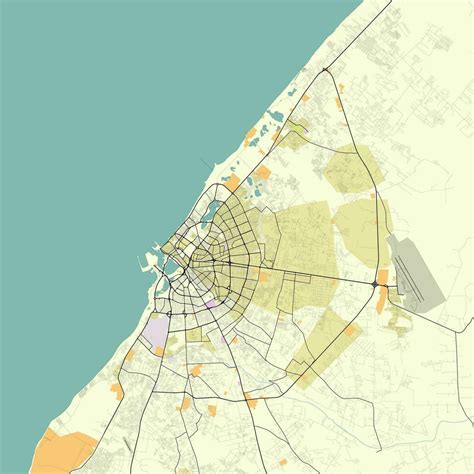 City map of Benghazi, Libya 29749382 Vector Art at Vecteezy