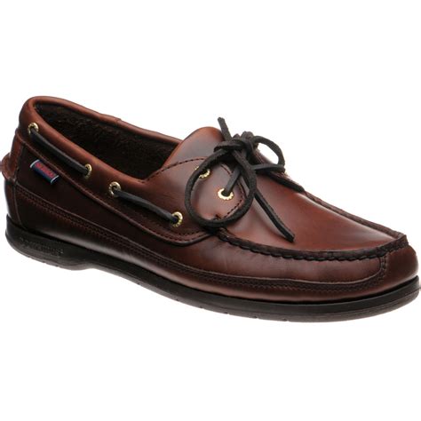 Sebago shoes | Sebago | Schooner rubber-soled deck shoes in Brown at Herring Shoes