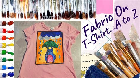 Easy way to make T- Shirt painting# Fabric on T-shirt - YouTube