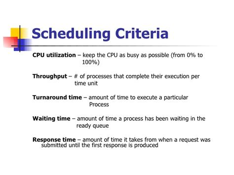 Scheduling Algorithms