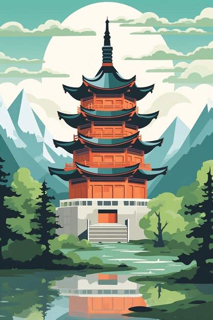 Premium AI Image | The ancient chinese palace architecture