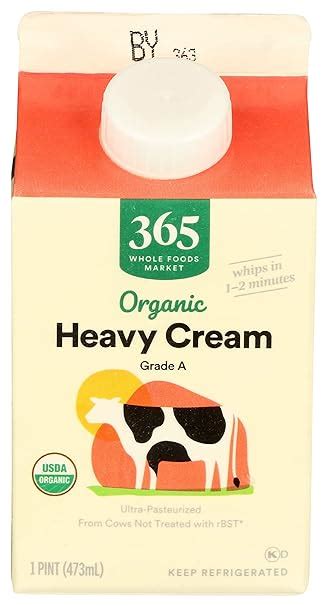 Amazon.com: 365 by Whole Foods Market, Heavy Cream Organic, 16 Ounce ...