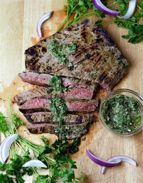 Easy Chimichurri Marinated Flank Steak - Delicious by Design