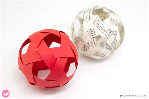 Easy Woven Paper Ball Decoration Tutorial - Paper Kawaii